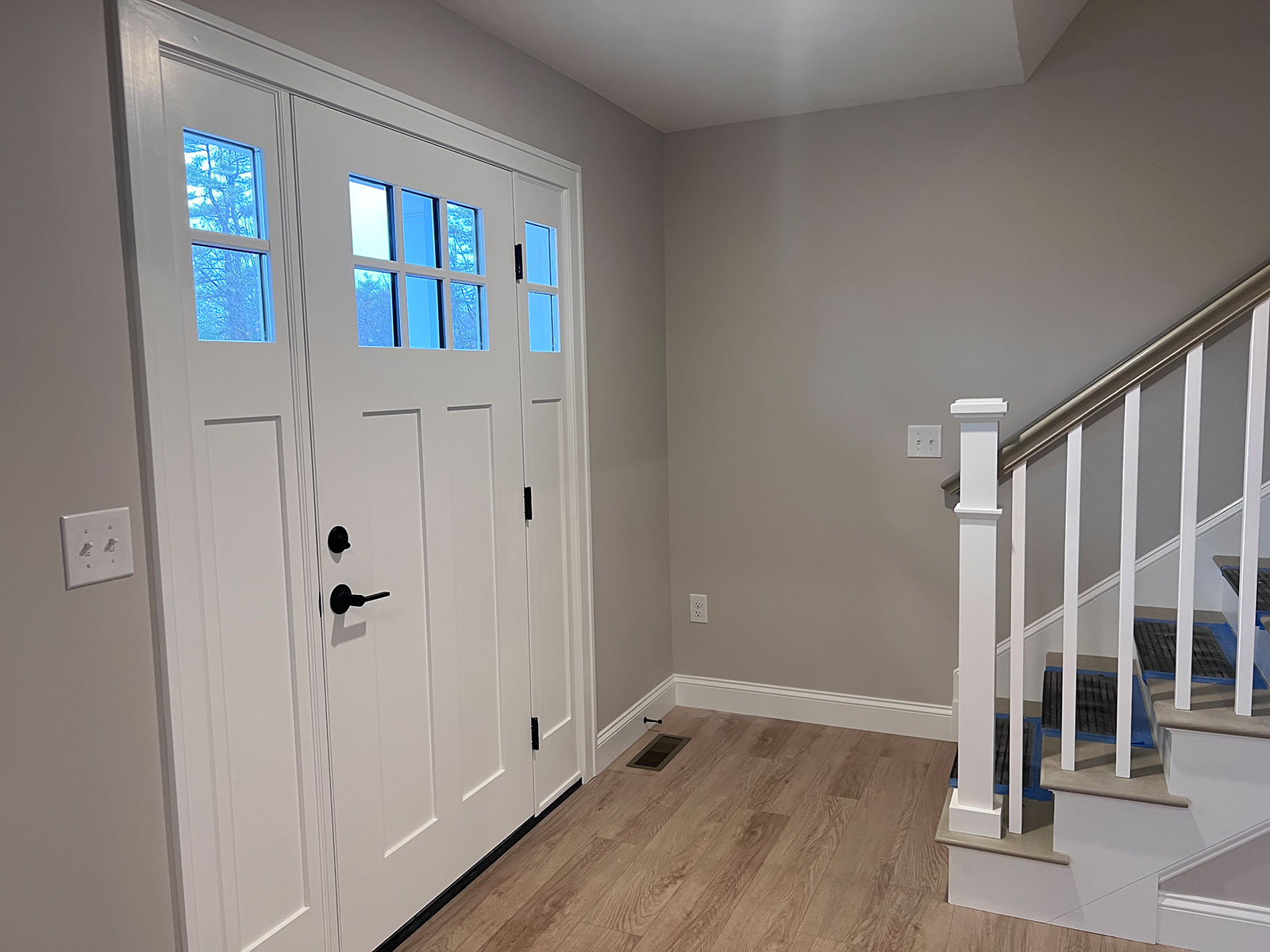 Entry door and stairs